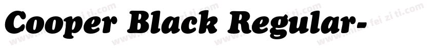 Cooper Black Regular字体转换